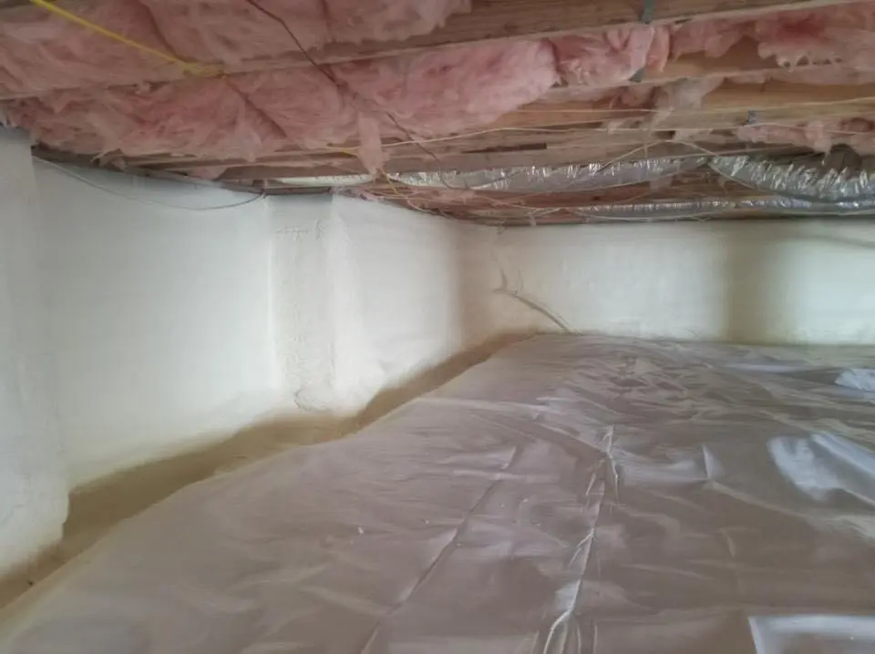 Crawl space encapsulation with closed-cell spray foam for Roof Maintenance in Scottdale